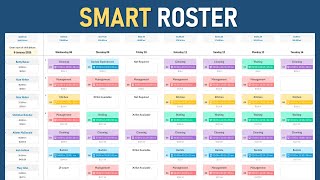 Demo Roster Management Template Shifts Employee List and CostRates Calculation [upl. by Nicoline]