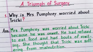 Why is Mrs Pumphrey worried about Trucki  A Triumph of Surgery  Supplementary reader in English [upl. by Labotsirc]