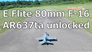 80mm F16 EFlite AR637TA unlocked AS3X on Rknob Flaperons  fighting falcon quotviperquot [upl. by Lust]