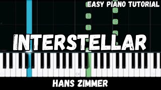 Hans Zimmer  Interstellar Main Theme Easy Piano Tutorial [upl. by Tiffanie]