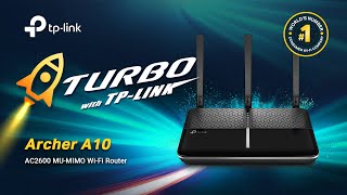 TPLink Archer A10 AC2600 Wireless Router WiFi Speedtest [upl. by Adnyc]