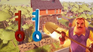 Hello Neighbor Act 3 Red amp Blue Key Location [upl. by Martica116]