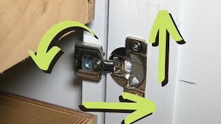 How to Adjust Cabinet Door Hinges  Concealed Face Frame Hinges [upl. by Tterrag]