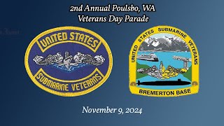 Poulsbo Veterans Day Parade 2024  USSVI Bremerton Base float [upl. by Albert]