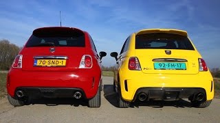 Abarth 500 vs Abarth 695 Biposto Record  Revs [upl. by Christyna548]