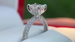 James Allen 1 Carat Princess Cut Engagement Ring Unboxing  Review [upl. by Daniels]