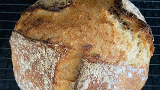 Easy homemade Rustic bread with Dutch oven  no kneading [upl. by Repsag167]