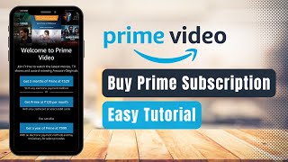 How to Buy Amazon Prime  Prime Video Subscription [upl. by Frans]