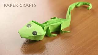 Easy Origami Lizard Step by Step Guide [upl. by Janice672]