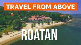 Roatan from drone  Aerial footage video 4k  Honduras Roatan Island from above [upl. by Vil107]