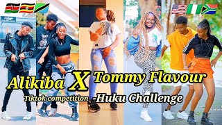 Alikiba and Tommy Flavour  Huku😍 Nishike wapi Nishike huku huku Tiktok dance challenge 🔥 [upl. by Ahsasal244]