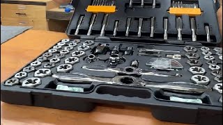 GEARWRENCH 114 Pc SAE Metric Ratcheting Tap and Die Set Review The most complete tap amp die set [upl. by Aniluap222]