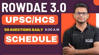 ROWDAE 30 50 QUESTION DAILY SCHEDULE Dr Amit Academy [upl. by Bible803]