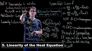 Linearity of the Heat Equation  Partial Differential Equations  Lecture 5 [upl. by Cheria]