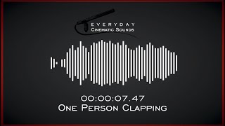 One Person Clapping  HQ Sound Effect [upl. by Mail]