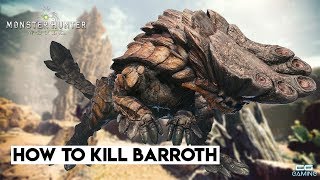 Monster Hunter World  How To Kill Barroth  Quick Guide  Solo  Hammer [upl. by Ray153]