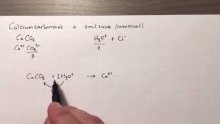Reactie tussen calciumcarbonaat en overmaat zoutzuur [upl. by Nnaitsirhc171]