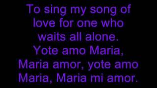 roy orbison yo te amo maria lyrics [upl. by Leinaj952]