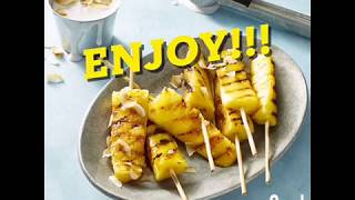 Quick and easy caramelised pineapple skewers [upl. by Mintz594]