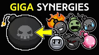 All GIGA BOMB Synergies  The Binding of Isaac Repentance [upl. by Llerrehc833]