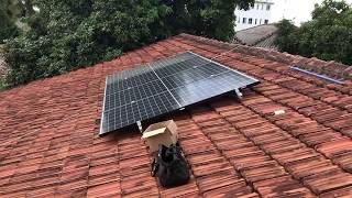 DIY Solar Panel Install on clay tile roof [upl. by Pamella]