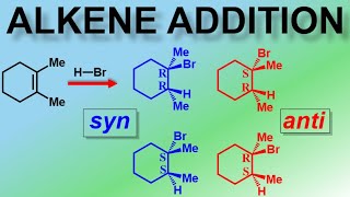 Addition Reactions of Alkenes Hydrohalogenation HX [upl. by Imelida]