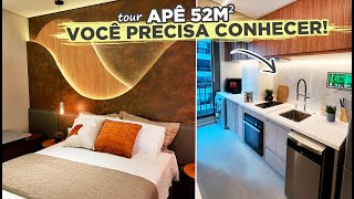 APARTAMENTO PEQUENO DE 52M² COM PIA BRANCA NA COZINHA E MUITAS DICAS PARA APROVEITAR BEM OS ESPAÇOS [upl. by Israel684]