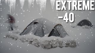 Extreme Winter Camping in Alaska 40C 6 Nights of Extremely Cold Winter Camping in a Hot Tent [upl. by Finnegan]