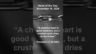 Ambassador in Chains  Verse of the Day  November 16 2024 verseoftheday proverbs [upl. by Lasley]