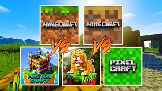 Minecraft PE VS Minecraft Trial VS Master Craft City Building VS Pixel Craft VS Master Craft 2024 [upl. by Ahsinrats]