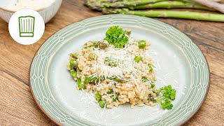 Schnelles Risotto mit grünem Spargel  Chefkoch [upl. by Lait]