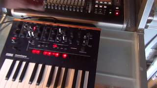 Live 160bpm hard trance Korg Monologue Minilogue Volca Roland TR8 [upl. by Gianina]