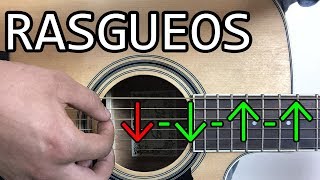 APRENDE RASGUEOS DE GUITARRA LOS MAS FACILES [upl. by Anoj965]