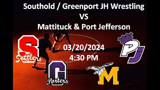 Southold  Greenport Junior High Wrestling VS Mattituck amp Port Jefferson [upl. by Riker]