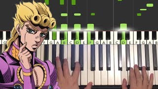 Giornos Theme Piano Tutorial Lesson [upl. by Norina988]