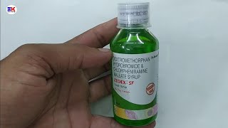 Zedex SF Cough Syrup  Zedex SF Syrup Uses Benefit Dosage Review in Hindi [upl. by Pietrek146]