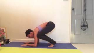 How to practice Baby Crow Baby Bakasana pose [upl. by Evander]