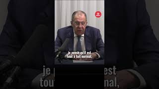 Lavrov serre la main de Macron quotil est normal de se dire bonjourquot [upl. by Atnoed999]