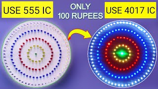 Running Led Chaser  Led Chaser Light Circuit  Dipawali Decoration Light  Use 4017 And 555 Ic [upl. by Stent]