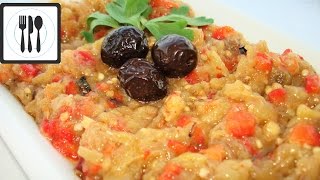 Салат из запеченых Баклажан и болгарского перца потурецки  Közlenmiş biberli patlıcan salatası [upl. by Baillieu554]