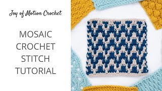 Mosaic Crochet Stitch Tutorial [upl. by Llyrehc]