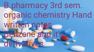 BPharmacy 3rd sem POC2ndBenzene and its derivativesHand written notes POC2nd Bpharmacy benzene [upl. by Ailaro628]