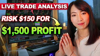 LIVE TRADING  How I Risk 150 To Make 1500 [upl. by Salomie]