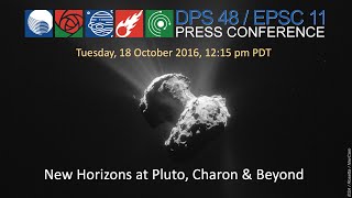 DPS 48  EPSC 11 Press Conference New Horizons at Pluto Charon amp Beyond [upl. by Ynavoj135]