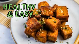 5 secret tips to flavorful CRISPY TOFU in the AIR FRYER [upl. by Solis]