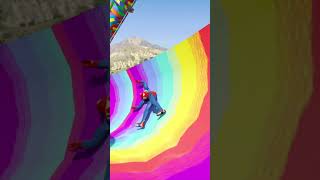 GTA 5 Ultimate Water Slide Ragdoll Spiderman  Epic Moment [upl. by Marienthal264]