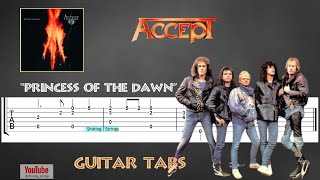 ACCEPT  Princess of the Dawn  Guitar Tab  Lesson  Cover  Tutorial [upl. by Nivart]