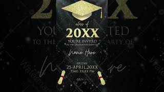 Graduation Party Video Invitations  Party Invitation  Online graduation Invitations  IM2049 [upl. by Tfat22]