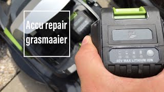 Accu grasmaaier repareren Battery Repierre🔋♻️ [upl. by Joby724]