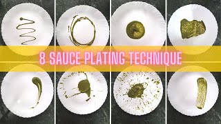 8 Sauce Plating Technique  Simple Techniques for saucepuree  by Chef Prakhar [upl. by Umberto]